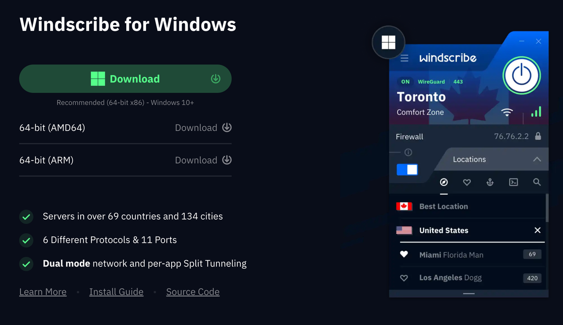 Windows Download Section