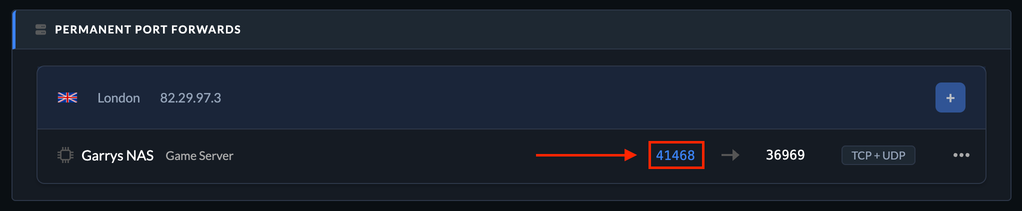 Completed Port Forward